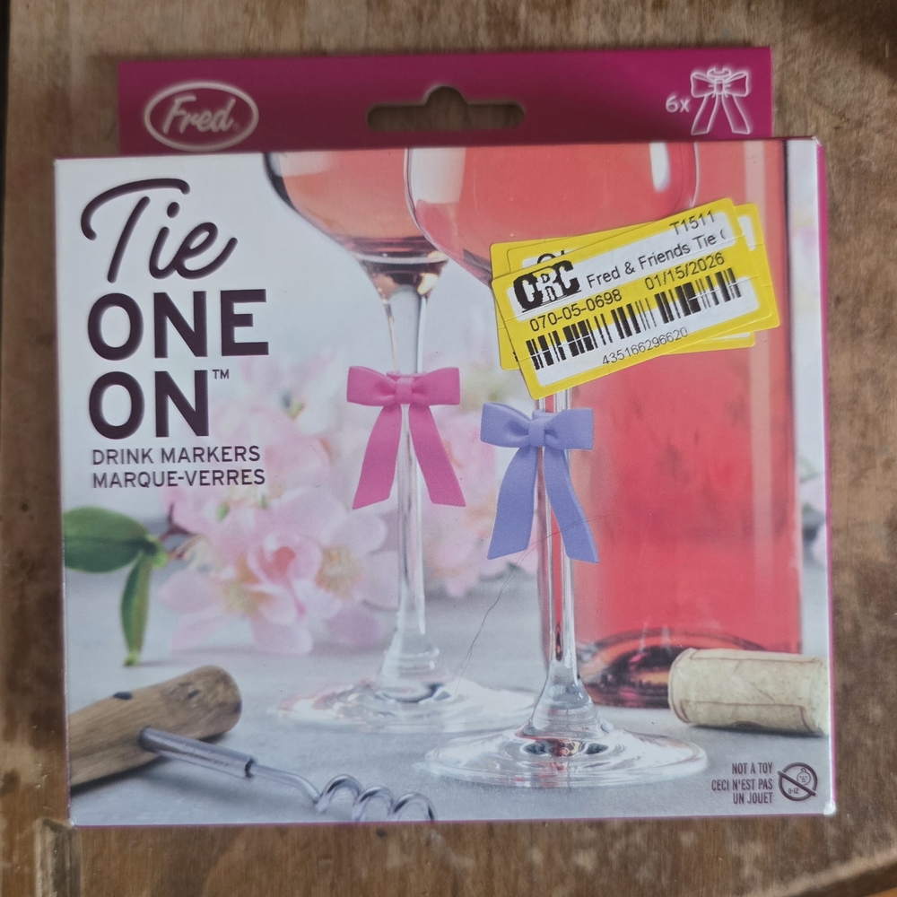 Tie One On Drink Markers - Pink and Purple